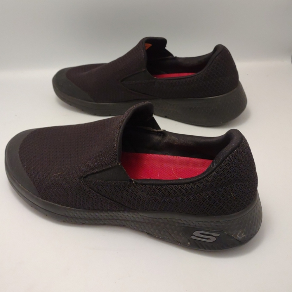 *WORK SKECHERS #77275 Slip Resistant Memory Foam Black Casual Wide Fit Shoes S 9